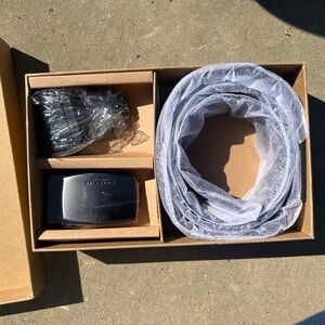 Coach adjustable Small/ Large Leather Belt Black signature C New in box with